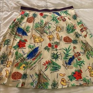 J crew pleated Hawaii skirt